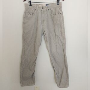 Vintage GAP Relax Fit Corduroy Jeans Y2K 90s Gray Size 32 Cotton Made in Canada